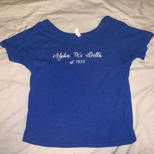 Alpha Xi Delta Blue Flowy Shirt - M